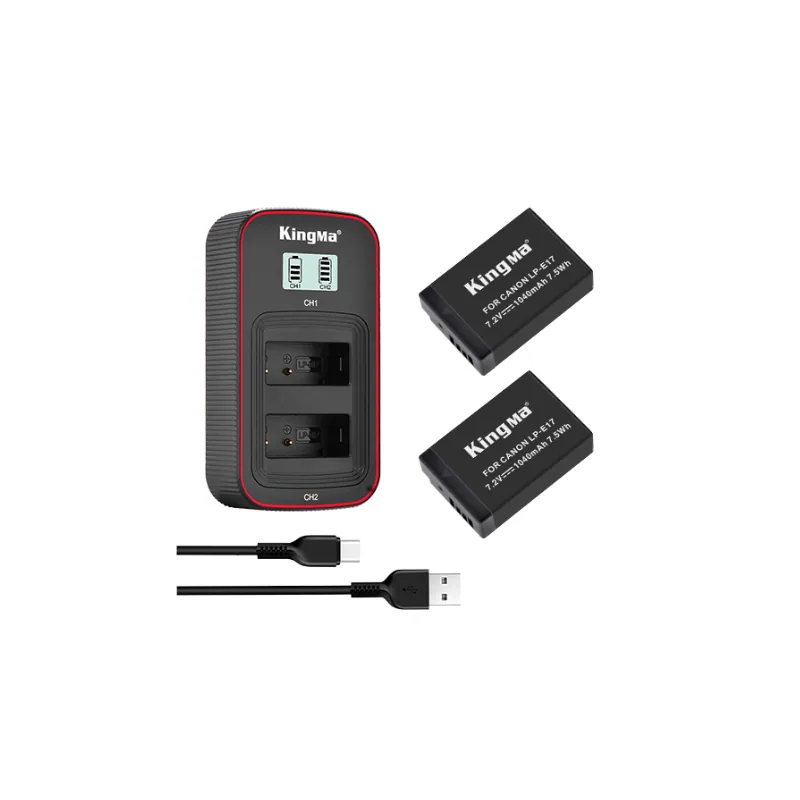 Bộ 2 pin – 1 sạc Kingma LP-E17 cho Canon R50 / RP / R8