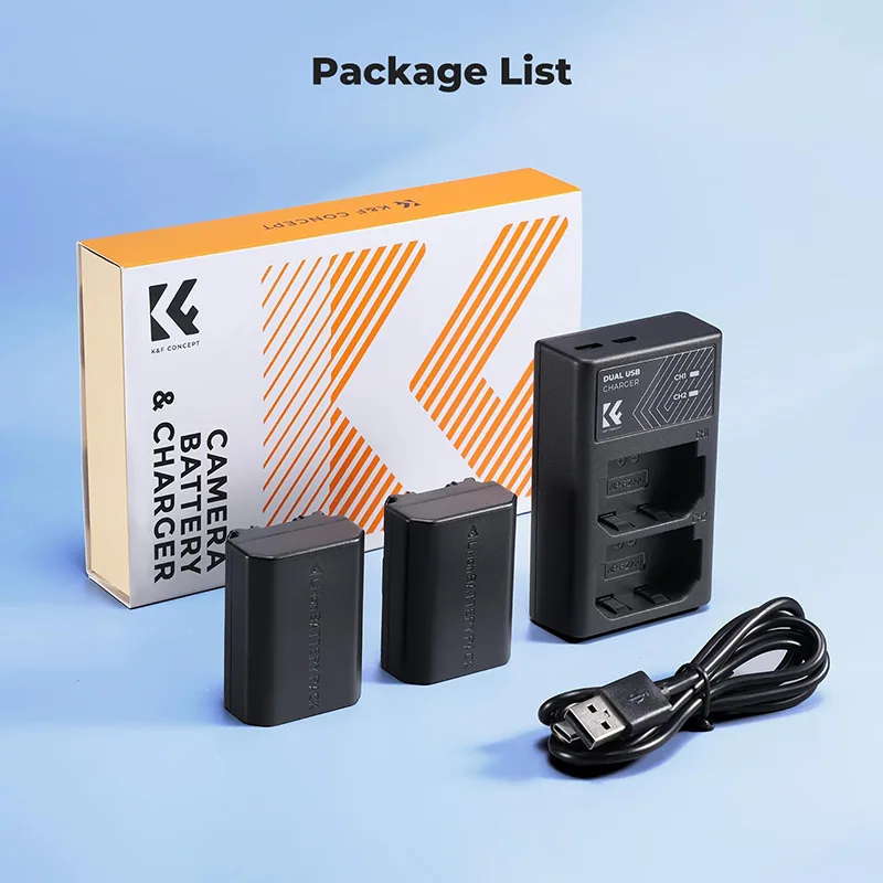 Bộ 2 Pin + Hub sạc K&F CONCEPT NP-FZ100 2280mAH (KF28.0016) 3