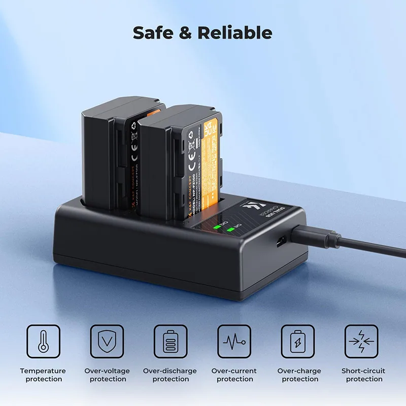 Bộ 2 Pin + Hub sạc K&F CONCEPT NP-FZ100 2280mAH (KF28.0016) 4