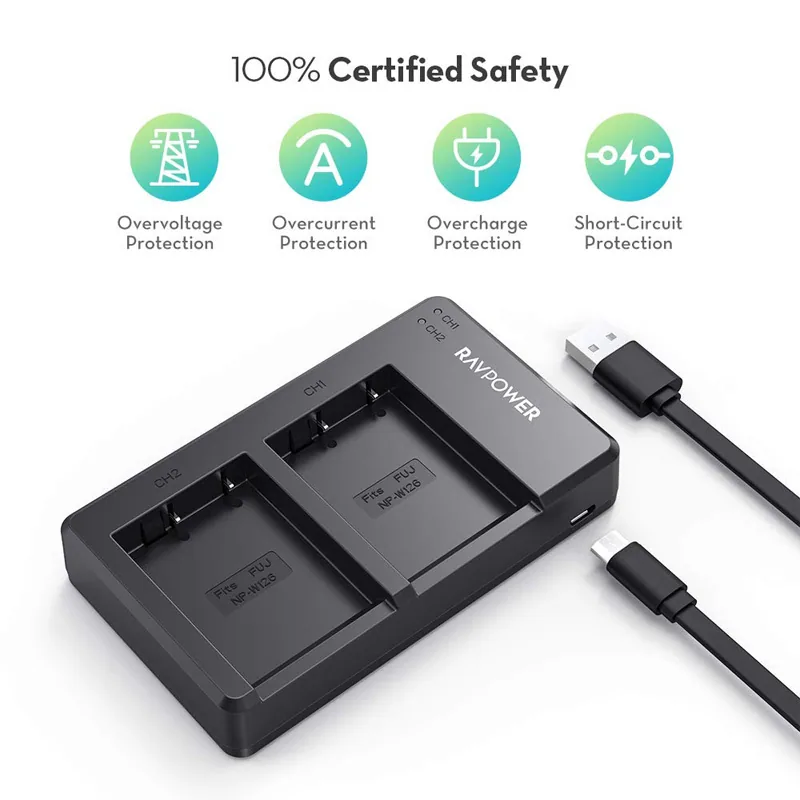 Bộ sạc pin Fujifilm NP-W126S Ravpower 7