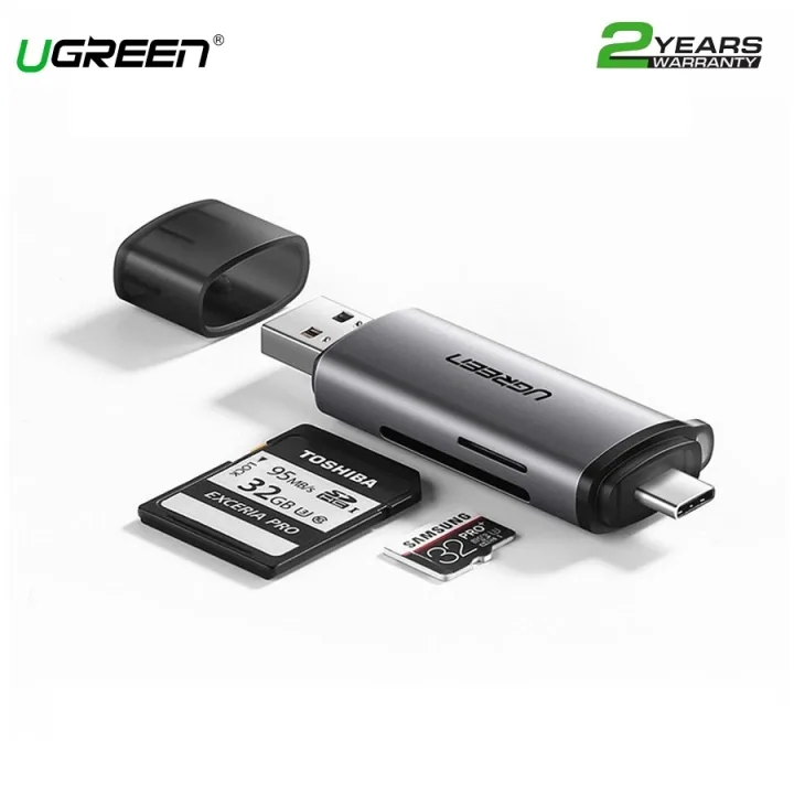 Đầu Đọc Thẻ TF, SD Chân Cắm USB-C & USB Ugreen 50706
