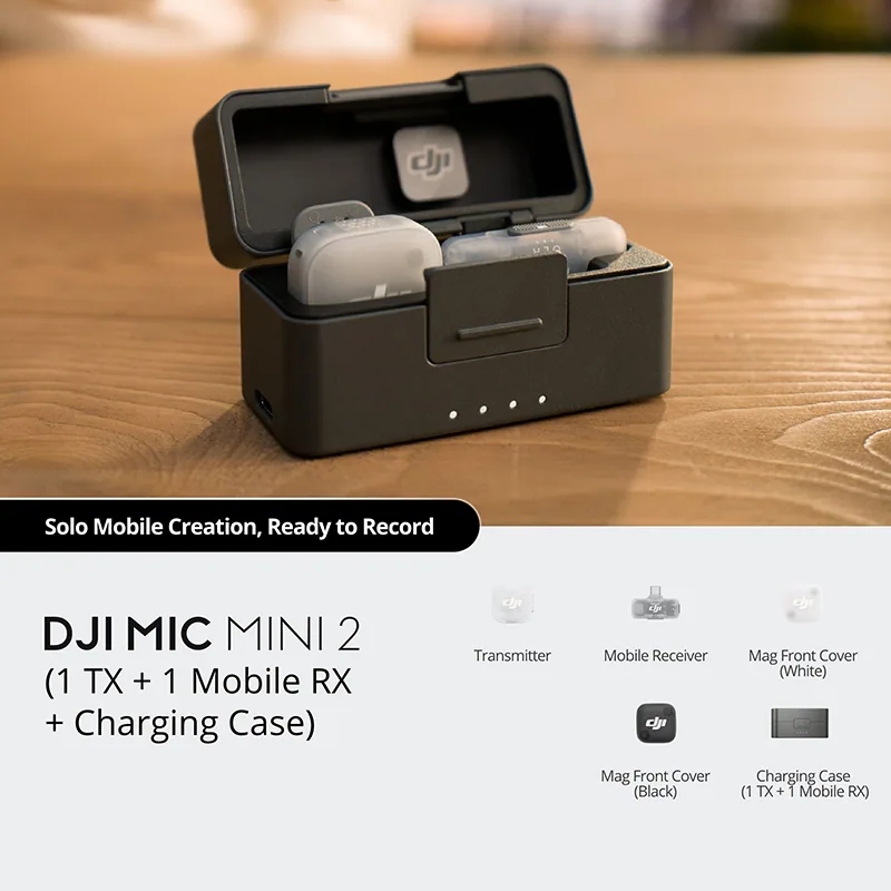 DJI Mic Mini 2 (1 TX + 1 Mobile RX + Charging Case) 2