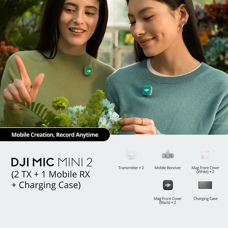 DJI Mic Mini 2 (2 TX + 1 Mobile RX + Charging Case) 2