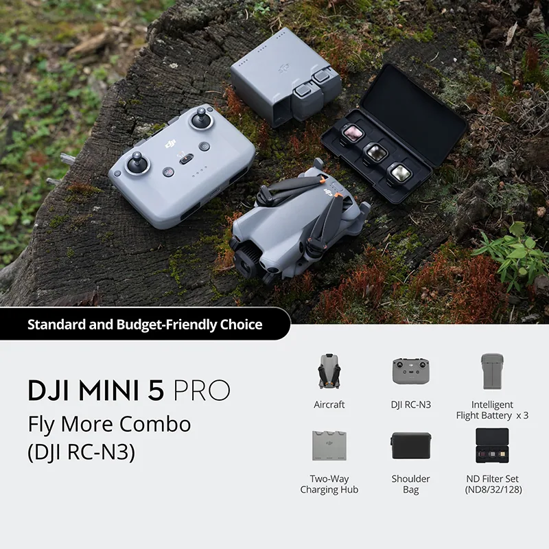DJI Mini 5 Pro Fly More Combo (DJI RC-N3) – Chính Hãng VAT 2