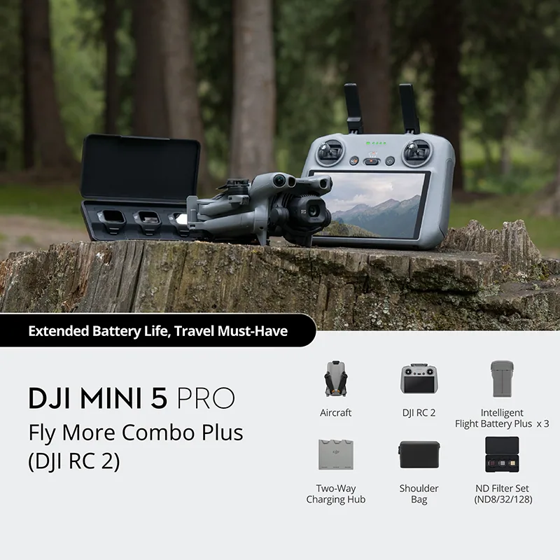 DJI Mini 5 Pro Fly More Combo Plus (DJI RC 2) – Chính Hãng VAT 2