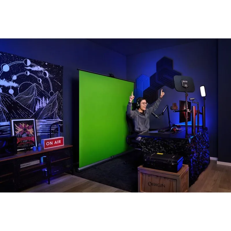 Elgato Retractable Green Screen XL (Chroma Green, 6 x 6.5′) 9