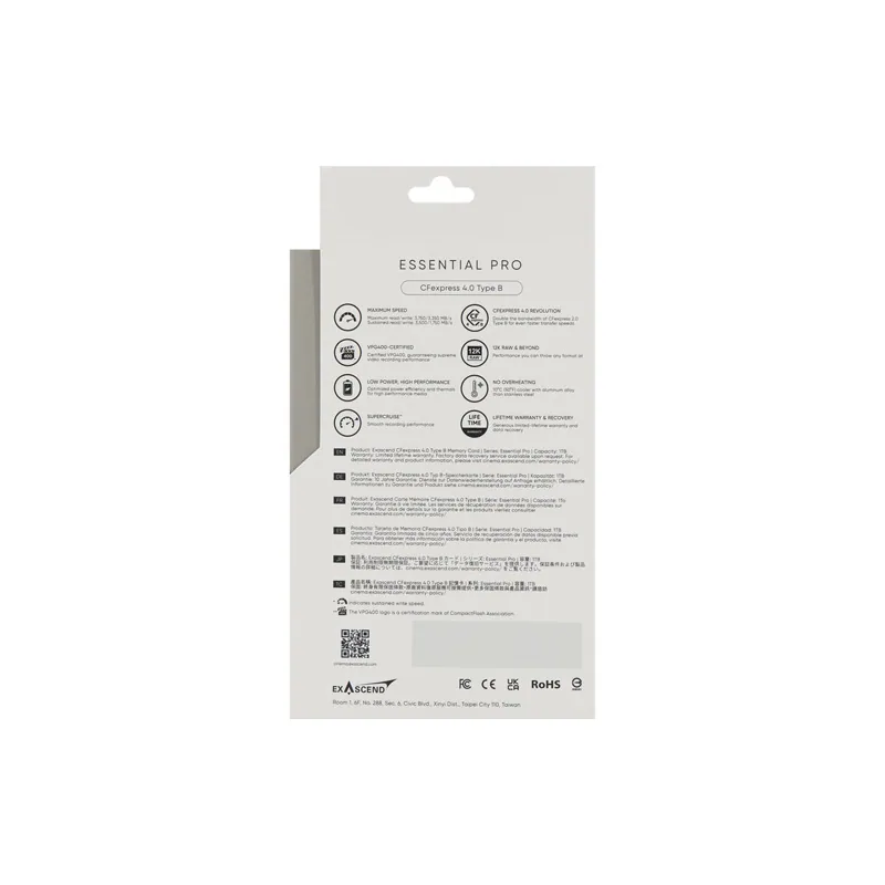 Thẻ Nhớ Exascend 256GB Essential Pro CFexpress 4.0 Type B 3