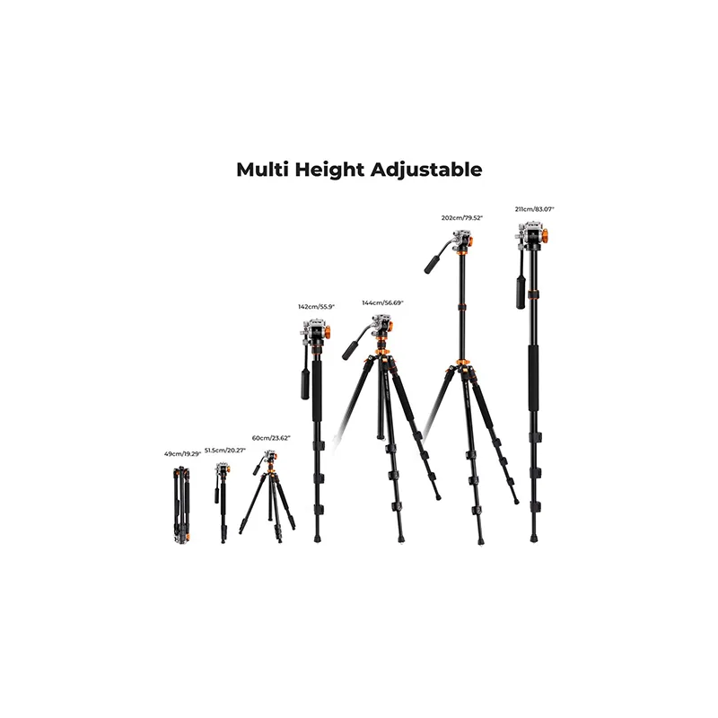 K&F Concept K234A7 FH-03 Fluid Head KF09.136 3