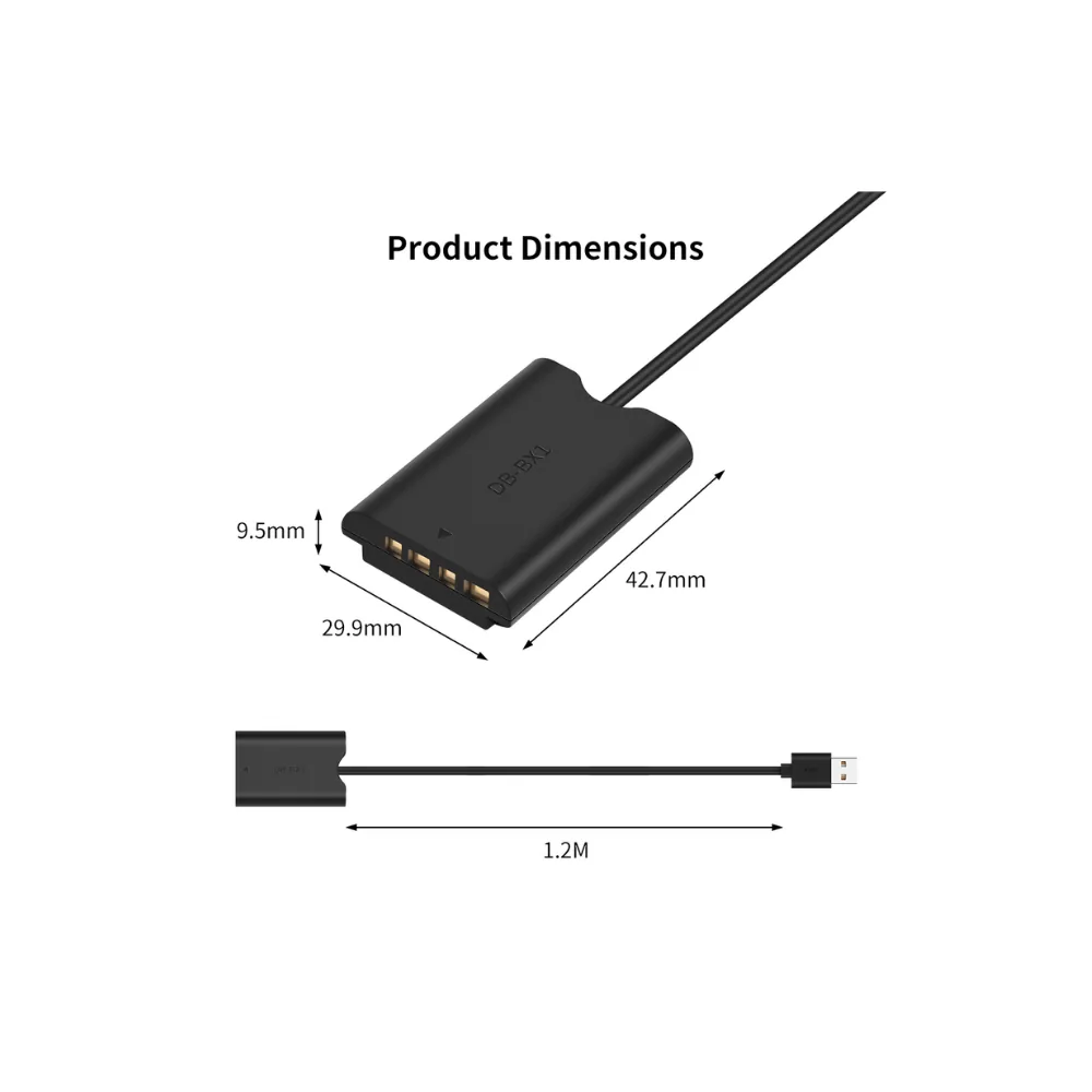 Kingma USB-A power adapter dummy battery to NP-BX1 dummy battery for indoor or outdoor shooting 2