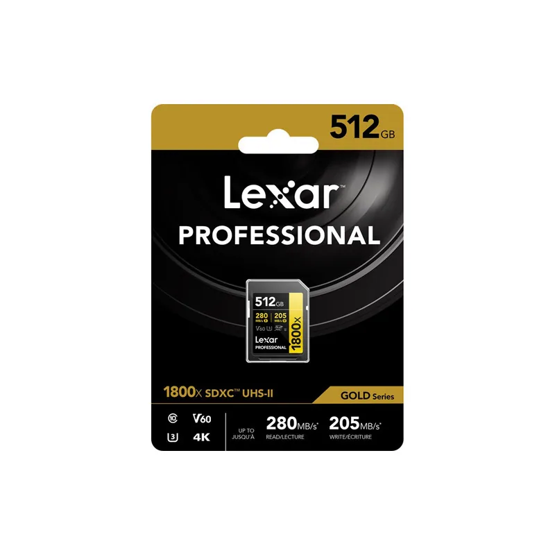 Lexar 512GB Professional 1800x UHS-II SDXC 2