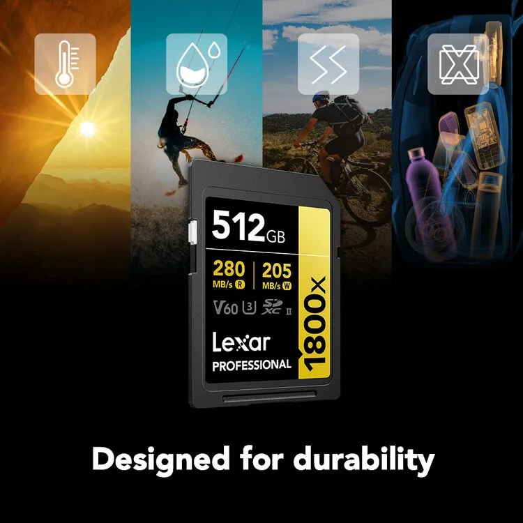 Lexar 512GB Professional 1800x UHS-II SDXC 7
