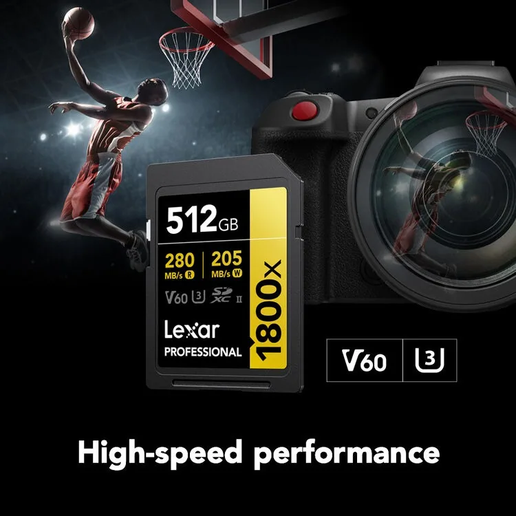 Lexar 512GB Professional 1800x UHS-II SDXC 9