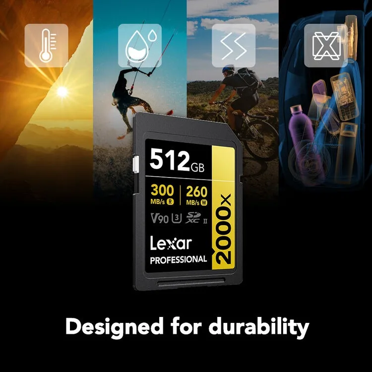 Lexar 512GB Professional 2000x UHS-II SDXC 5