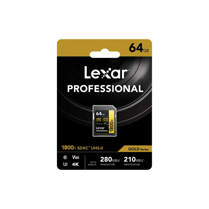 Lexar 64GB Professional 1800x UHS-II SDXC 6