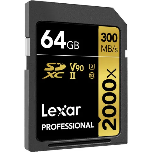 Lexar 64GB Professional 2000x UHS-II SDXC 2