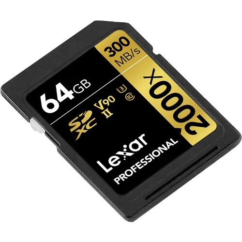 Lexar 64GB Professional 2000x UHS-II SDXC 3