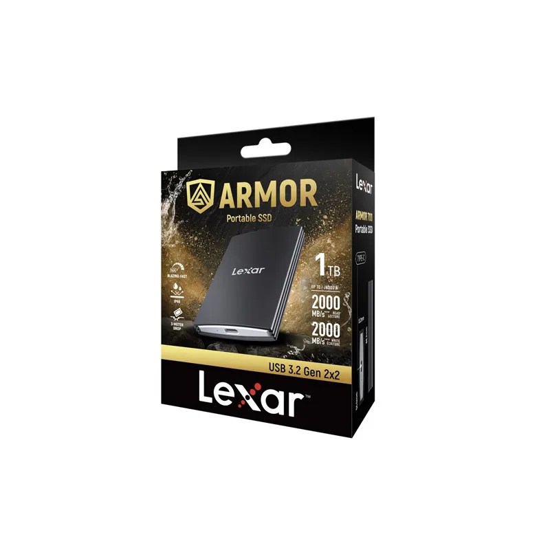Lexar Armor 700 Portable SSD 1TB , USB 3.2 Gen 2×2 RW 2000/2000 MB/s 2