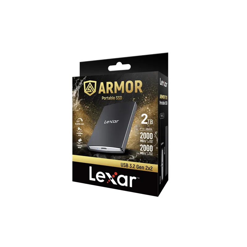 Lexar Armor 700 Portable SSD 2TB , USB 3.2 Gen 2×2 RW 2000/2000 MB/s 2