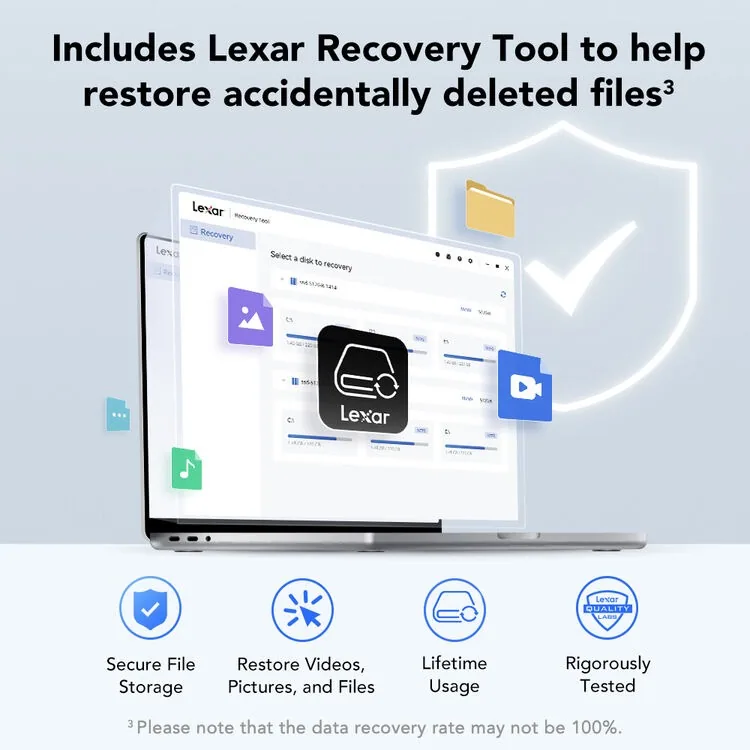 Lexar SL300 Portable SSD，2TB，BLACK, up to 1050MB/s read, up to 1000MB/s write 9