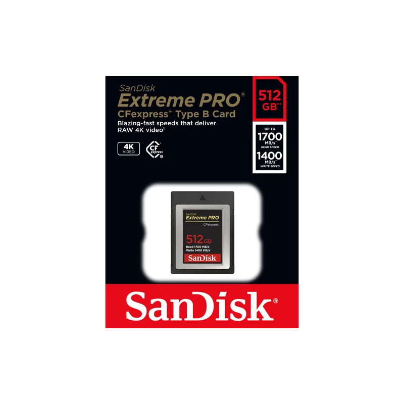 Thẻ nhớ CFexpress SanDisk Extreme Pro 512GB 1700MB/1400MB/s Type B 4