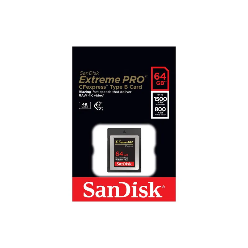 Thẻ nhớ CFexpress SanDisk Extreme Pro 64GB 1500MB/800MB/s Type B 4