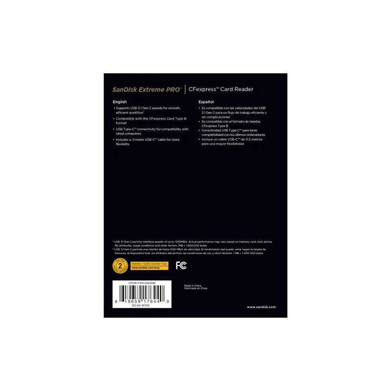 SanDisk Extreme PRO CFexpress Type B Card Reader SDDR-F451 6