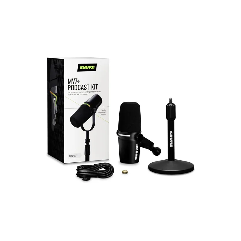 Shure MV7+-K with Gator Desktop Stand 4