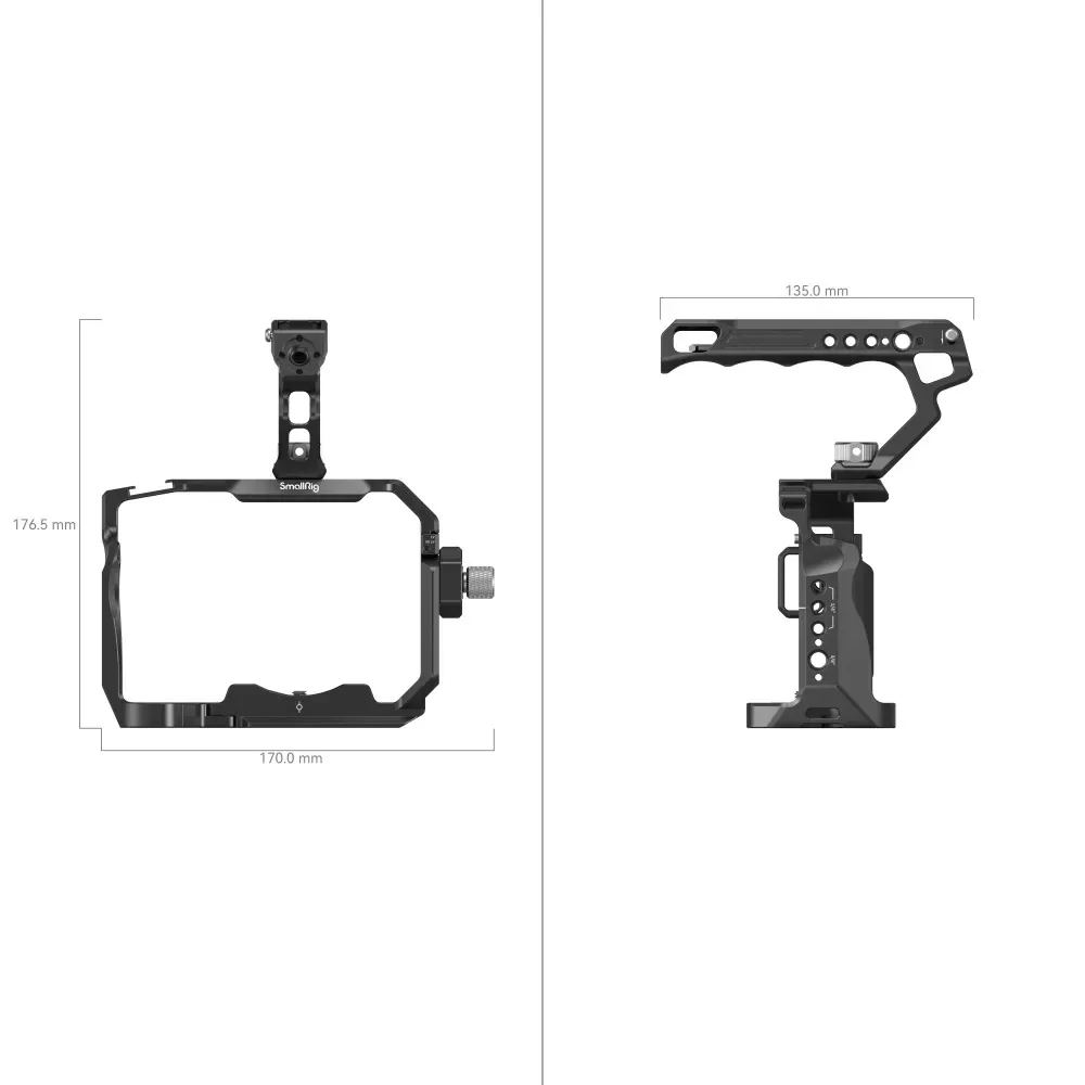 SmallRig Basic Cage Kit for Sony Alpha 7R V / Alpha 7 IV / Alpha 7S III 3668B 2