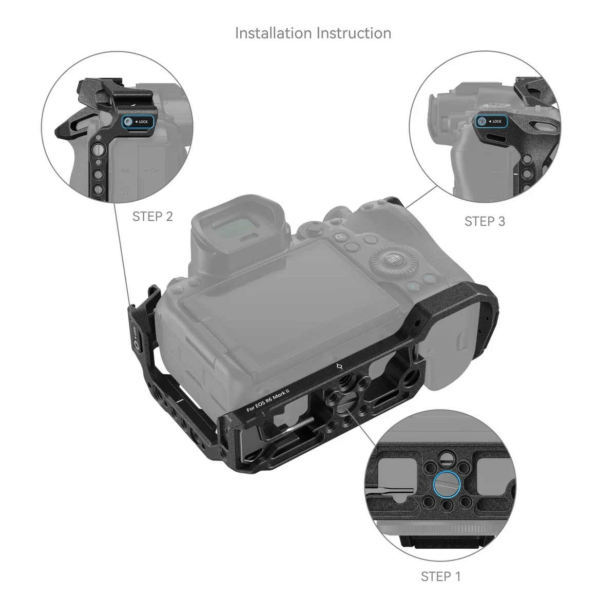 SmallRig “Black Mamba” Cage for Canon EOS R6 Mark III / R6 II 4161 6