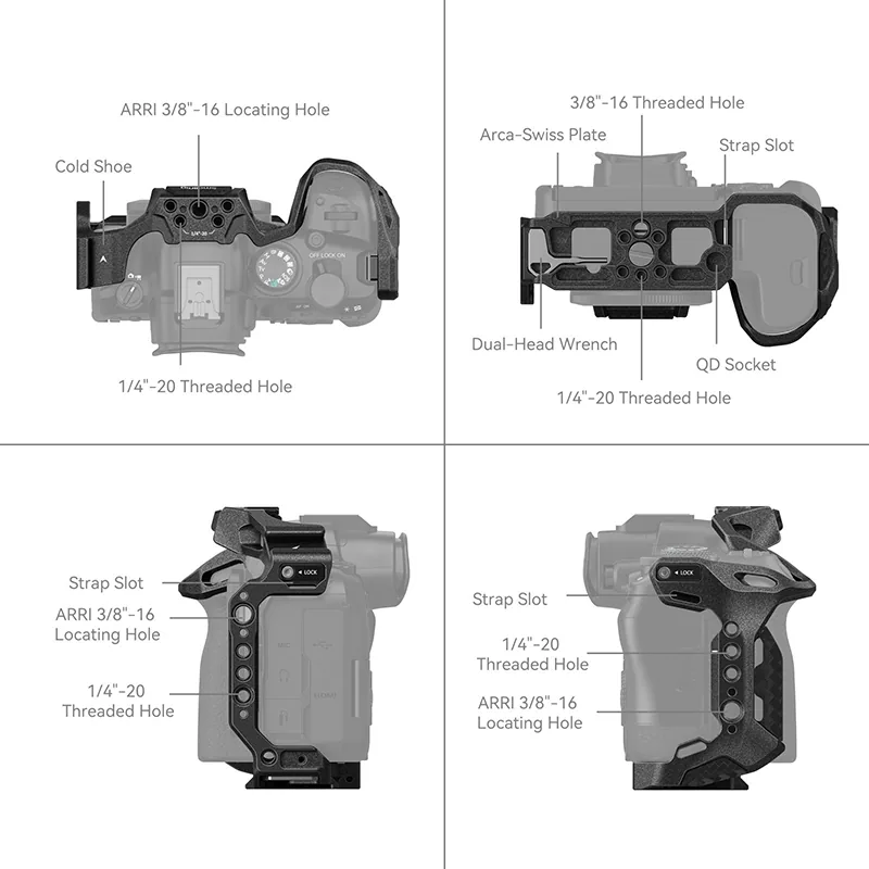 SmallRig “Black Mamba” Cage for Canon EOS R6 Mark III / R6 II 4161 7
