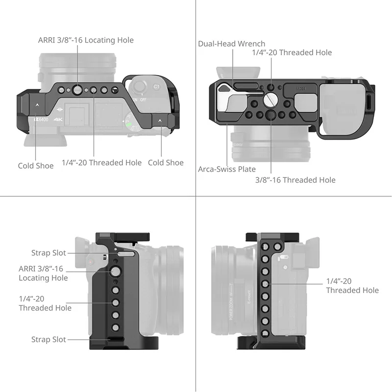 SmallRig Cage for Sony A6500, A6400, A6300, A6100 (CCS2310C) 3
