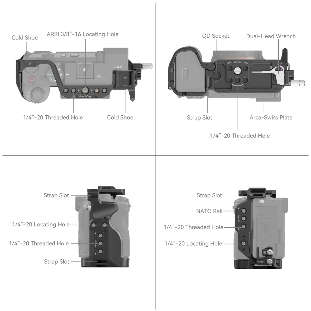 SmallRig Cage Kit for Sony Alpha 7C II / Alpha 7CR 4422 6