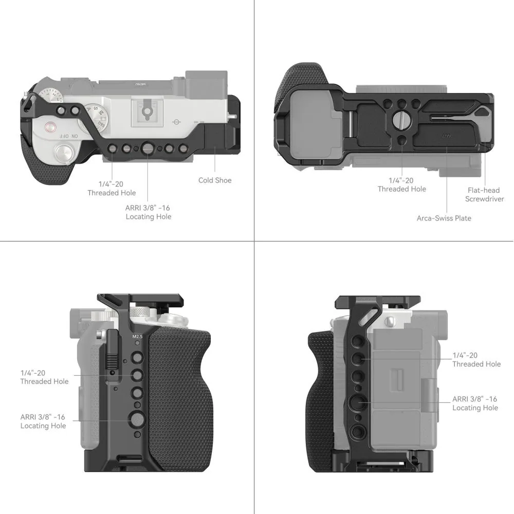Smallrig Cage with Side Handle for Sony Alpha 7C Camera – 3212B 5
