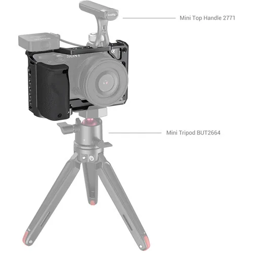 SmallRig Camera Cage with Silicone Handle for Sony A6100/A6300/A6400 – 3164 5
