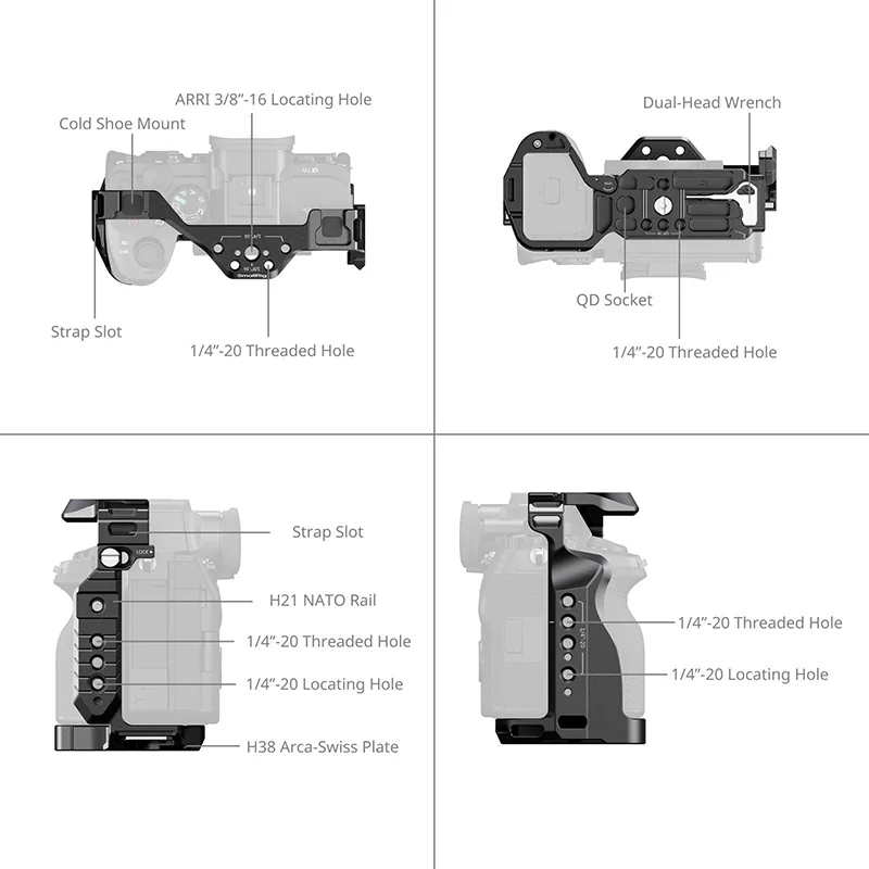 SmallRig Full Camera Cage for Sony A7 V / A7R V / A7 IV / A7S III / A1 / A7R IV 3667C 2