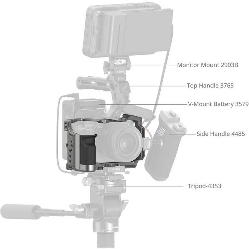SmallRig HawkLock Quick Release Cage Kit with Silicone Handle for Sony a7C II & a7CR (5198) 3