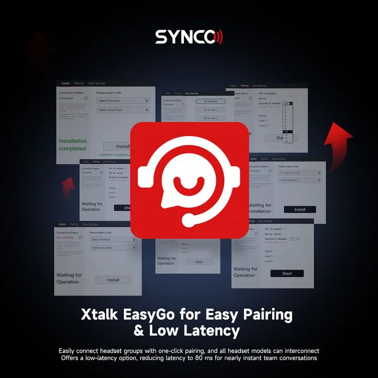 Tai nghe liên lạc nội bộ Synco Xtalk XPro5 (Cho 5 Người) 7