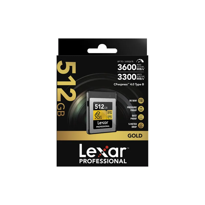 Thẻ nhớ CFexpress 4.0 Lexar Professional 512GB Type B GOLD Series LCXEXP4512G-RNENG 4