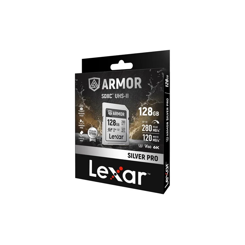 Thẻ nhớ Lexar 128GB ARMOR SILVER PRO UHS-II SDXC Card V60 3