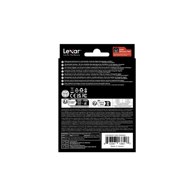 Thẻ nhớ Lexar 128GB ARMOR SILVER PRO UHS-II SDXC Card V60 4