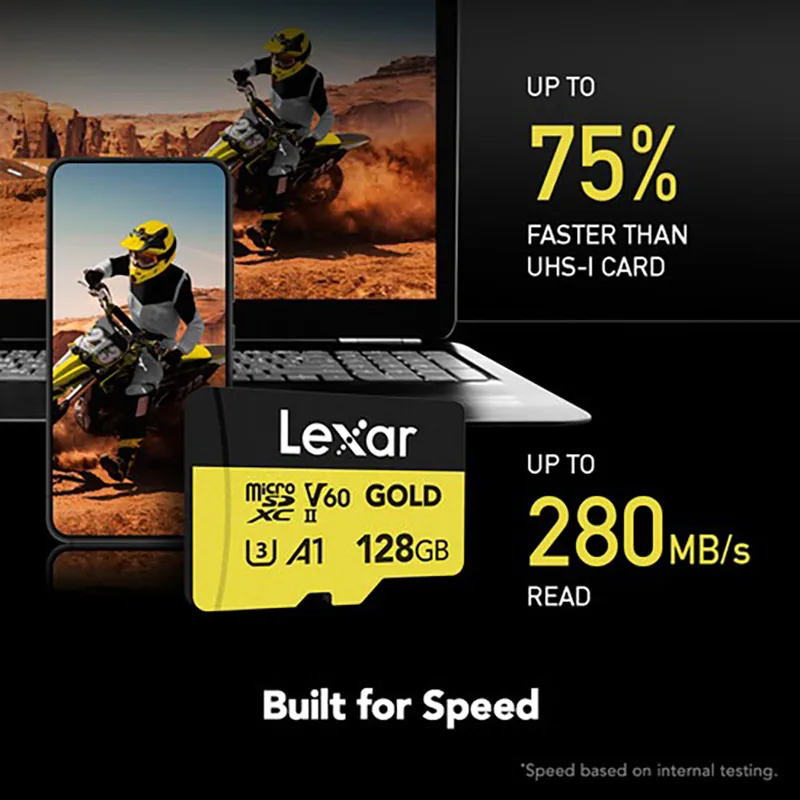 Thẻ Nhớ Lexar 128GB Professional GOLD UHS-II microSDXC 6