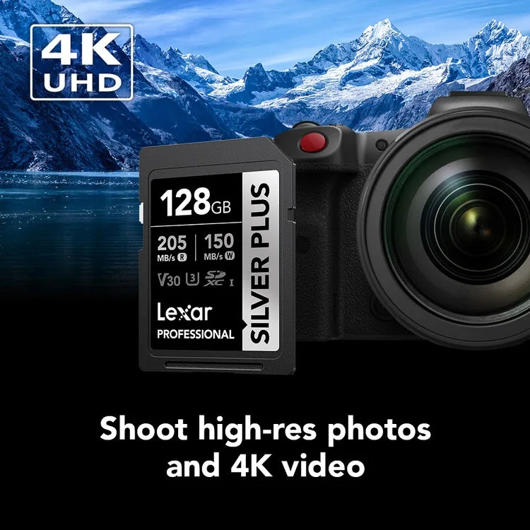Thẻ Nhớ Lexar 128GB Professional SILVER PLUS UHS-I SDXC 8