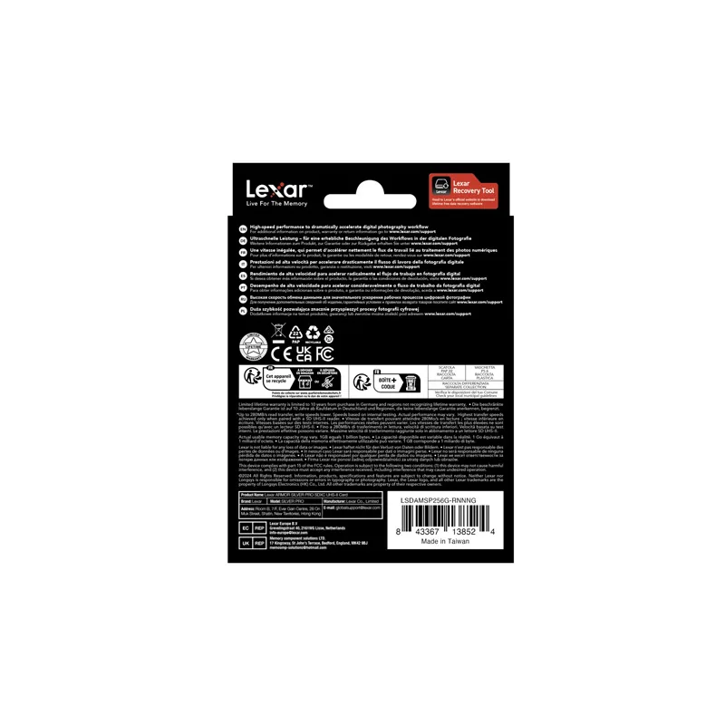 Thẻ nhớ Lexar 256GB ARMOR SILVER PRO UHS-II SDXC Card V60 3