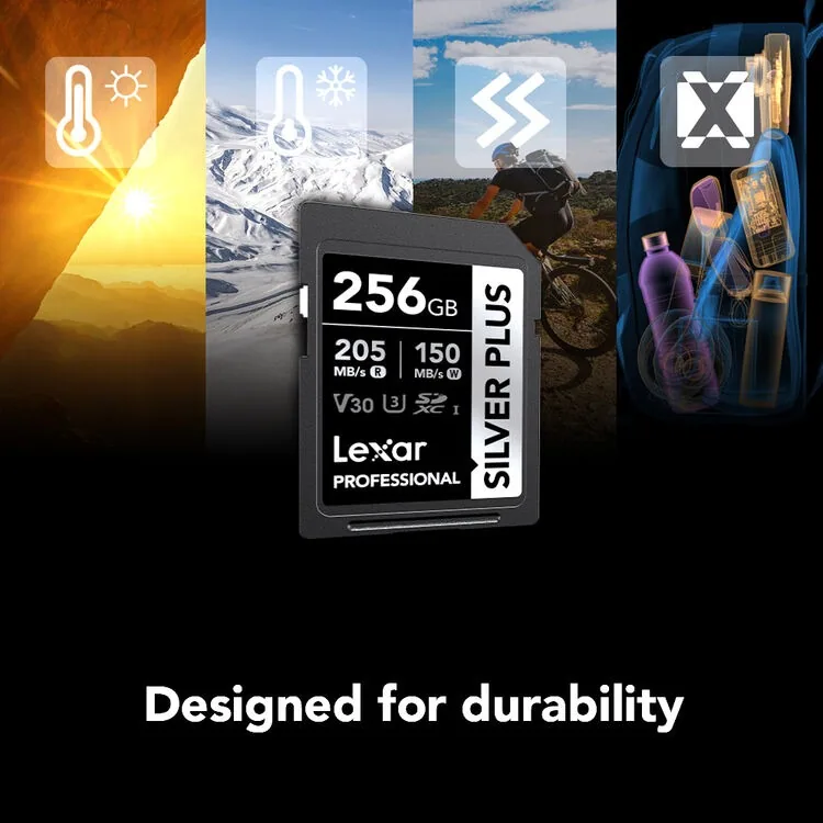 Thẻ Nhớ Lexar 256GB Professional SILVER PLUS UHS-I SDXC 8