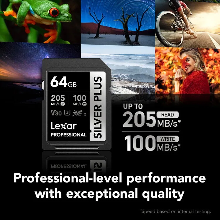Thẻ Nhớ Lexar 64GB Professional SILVER PLUS UHS-I SDXC 2