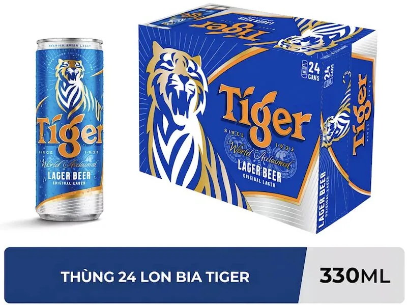 Thùng 24 Lon Bia Tiger 330ml/Lon (Quà Tặng/Không Bán)