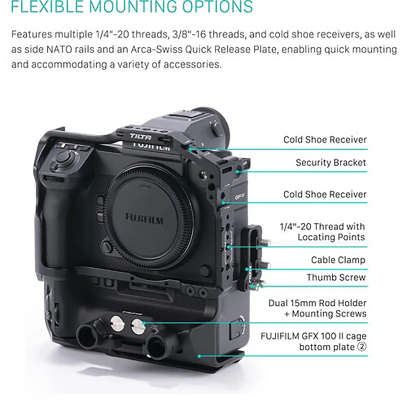 Tilta Camera Cage FUJIFILM GFX100 II (TA-T62-A-B) 6